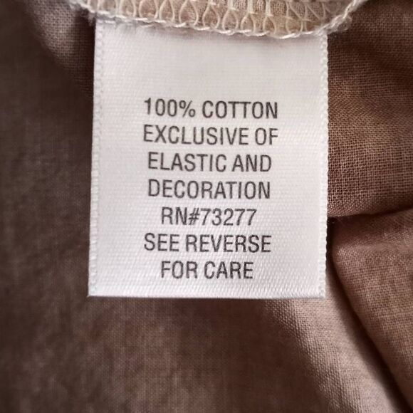 SANOMA CREAM & TAUPE SMOCKED TUNIC SZ.XL EUC - Picture 7 of 8